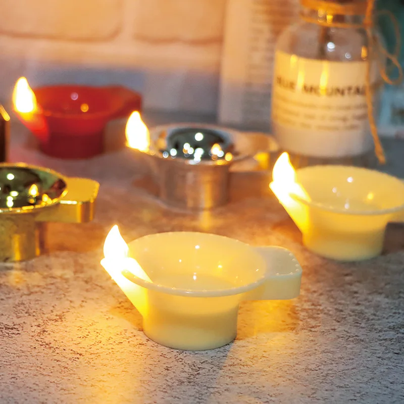 

12pcs Decorated with Artificial LED Candle Indution Lights for Diwali