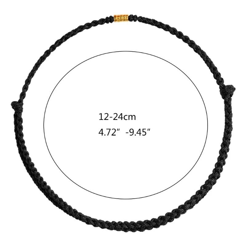 PATIKIL Braccialetto Portafortuna Intrecciato In Corda Di Nylon - Regolabile 18-28 Cm - Colore Bianco