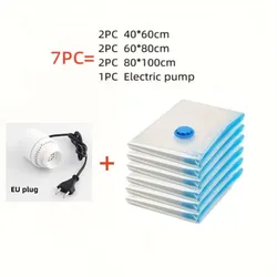 Compact Electric Vacuum Compression Pump and Space Saver for Clothes and Food Storage (Taocan - E - EU)