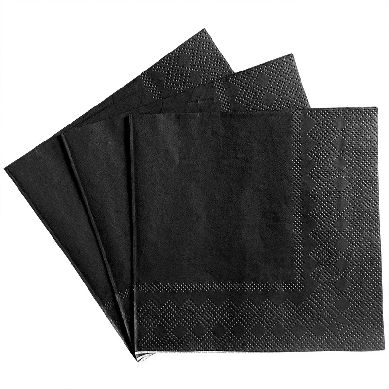100pcs Solid Color Paper Cocktail Napkins 2-Ply Disposable Beverage Napkins for Birthday Party Wedding Dinner