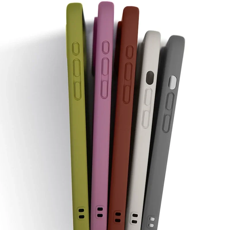 Chic Pink Liquid Silicone Phone Case with Matte Soft Bumper