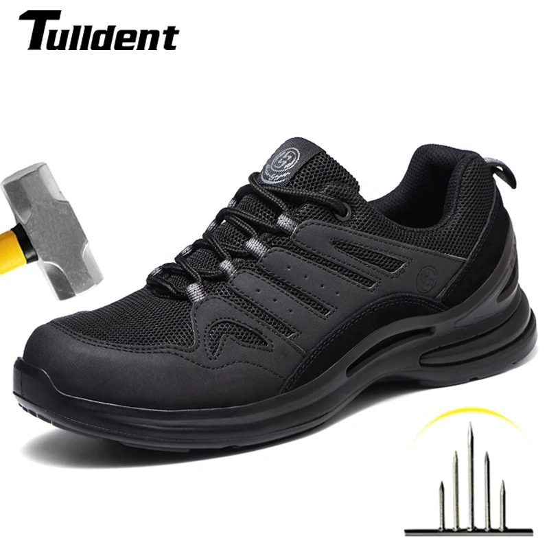 

Breathable Work Safety Shoes Anti-smashing Steel Toe Cap MenWorking shoes Construction Indestructible Work Sneakers Men Shoes
