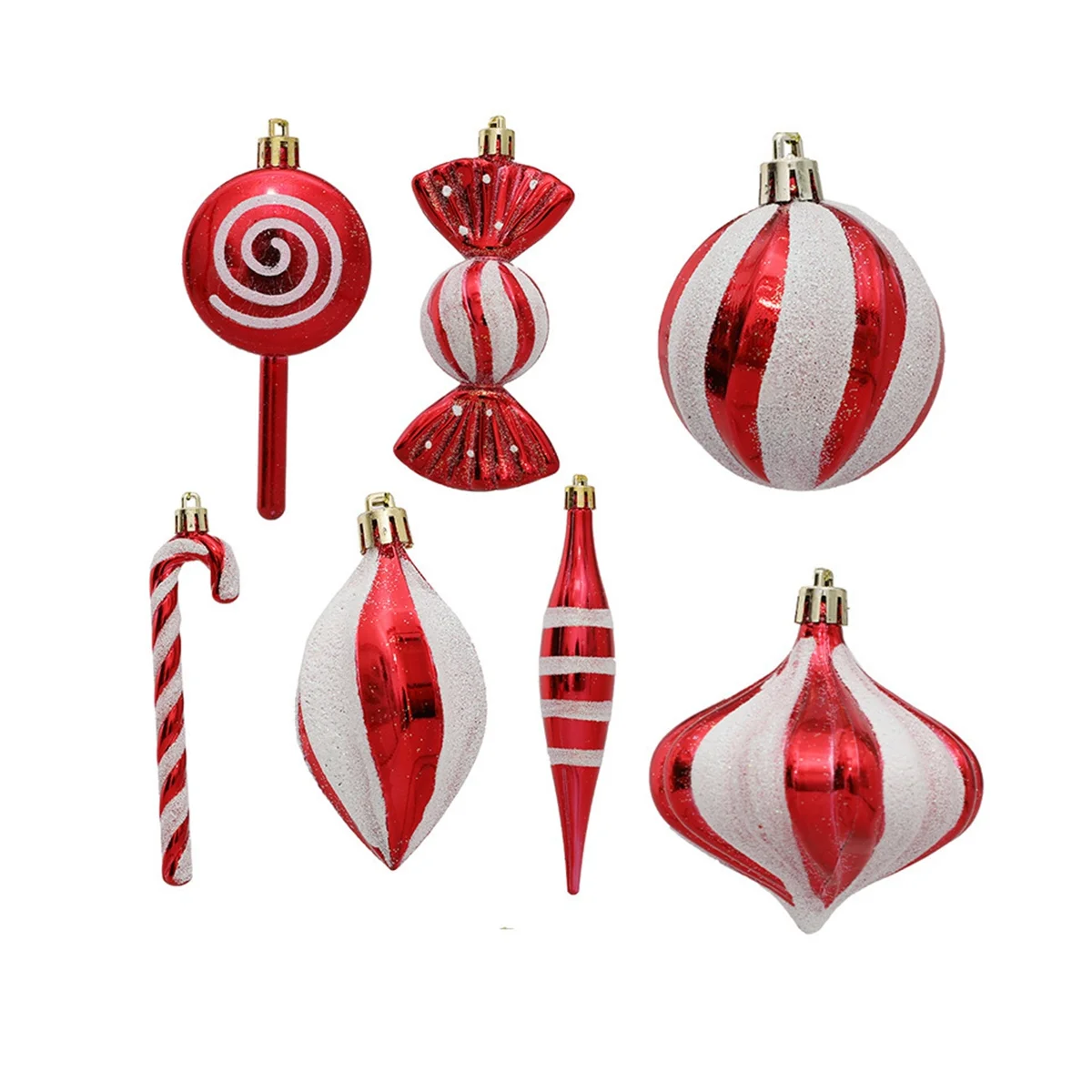 

Christmas Candy Ornaments Red White Hanging Candy Cane Ornaments Peppermint Christmas Tree Decoration DIY Christmas