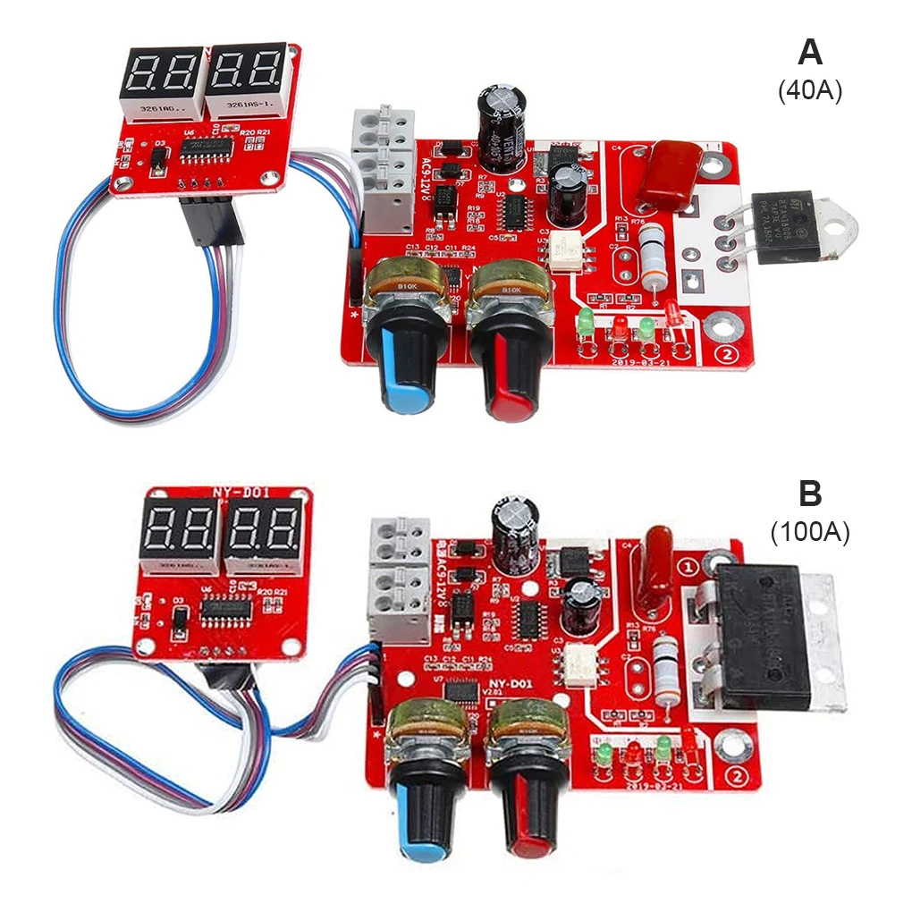 

Digital Spot Welder Machine Current Controller Adjustable Welding Control Panel Circuit Accessories Spare Parts