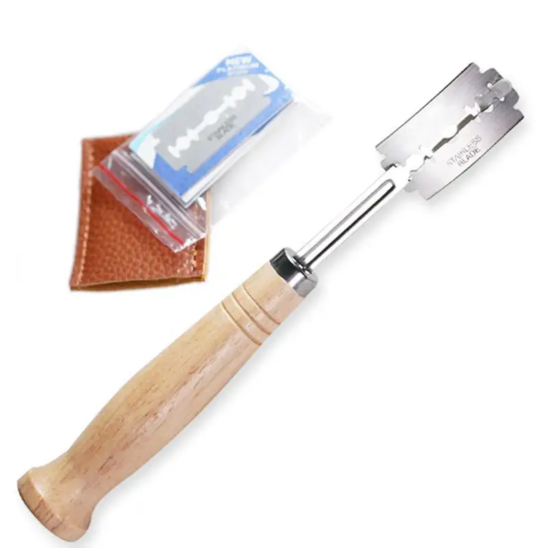 

Baker Lame Bread Scoring Blade With 4 Razor Blades And Protect Cover Durable Baking Supplies With Oak Handle For Home Baking