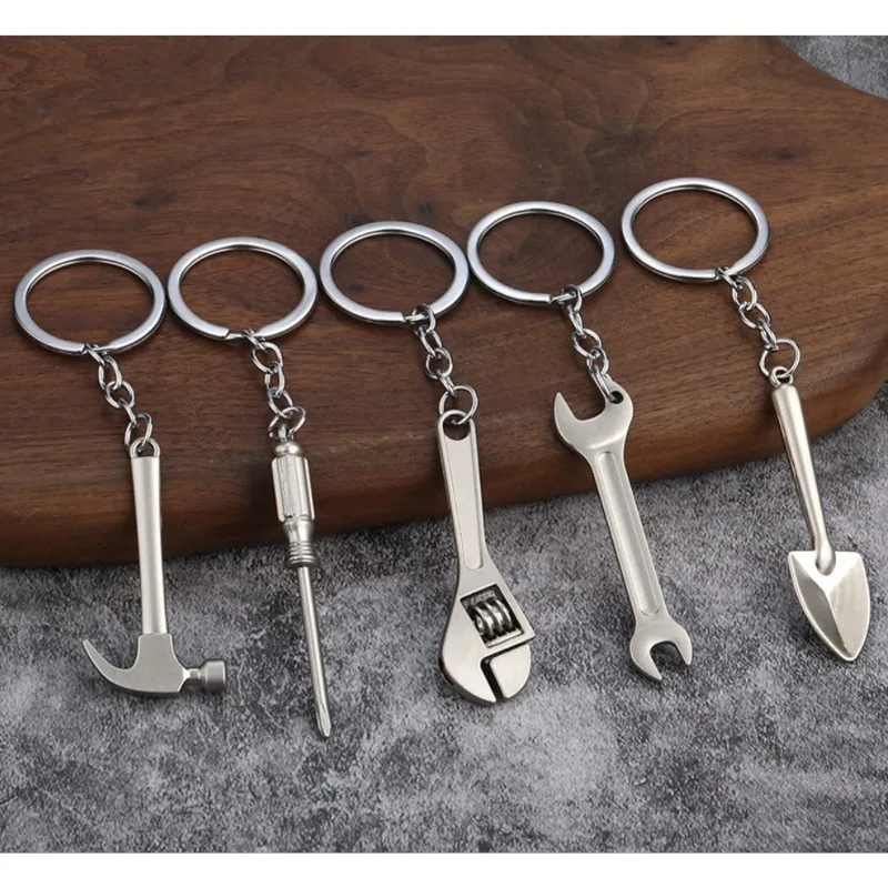 Small Construction Tools Keychain Creative Multi-Design Metal Car ...