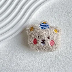Cute Bear Fluffy Plush Phone Grip and Stand (B)