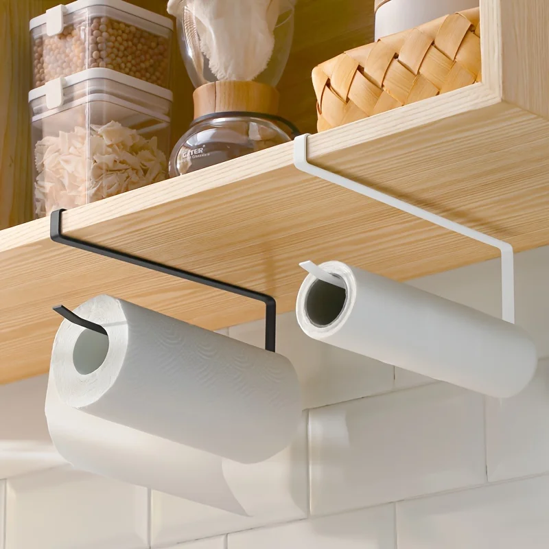 Stainless Steel Under-cabinet Tissue Rack Kitchen Towel Holder kitchen storage rack wall mounted organizer cabinet organizer shelves under sink storage rack under sink organizer