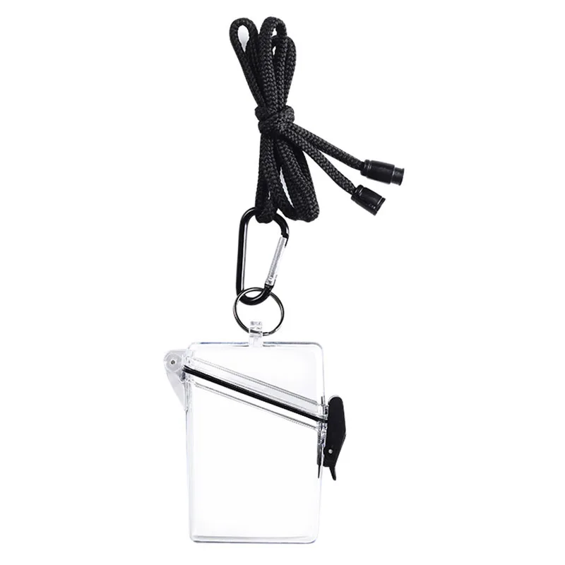 SKYSONIC Acrylic Large Transparent Card Holder Lanyard Waterproof Postcards Protective Storage Box Photo Cards Album Organizer 2