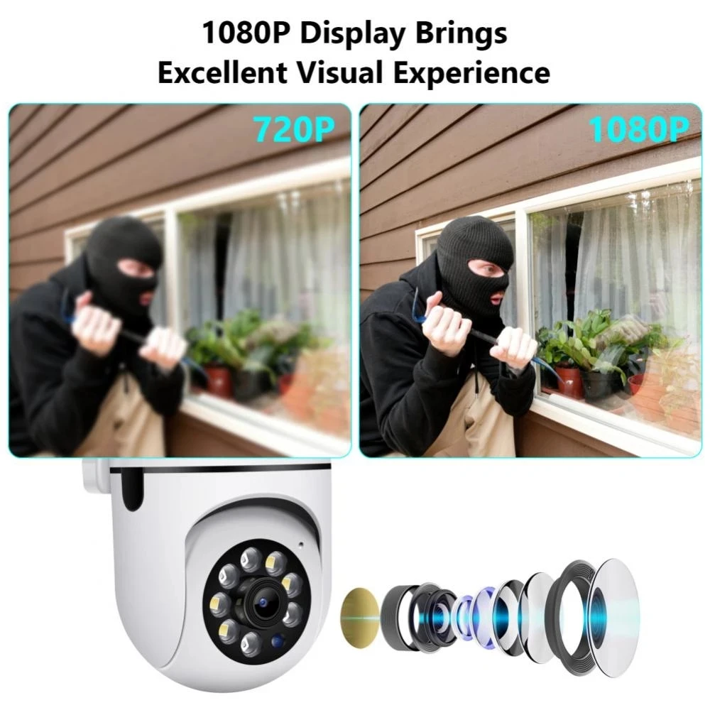 YCC365 Vmint wifi camer kültéri AI Emberi Kinyomoz Szikratávirát Őrzés camer biztonsági védelem CCTV vel 1080P Ip camer