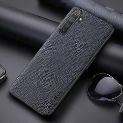 Elevate your style with the Elegant Cross Pattern Phone Case - A Sleek and Sophisticated Protective Cover. for Realme 6i (Black)