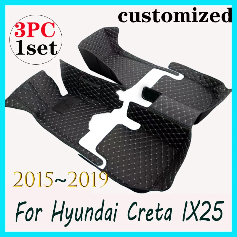 

Автомобильные коврики для Hyundai Creta IX25 2019 2018 2017 2016 2015, декоративные защитные автомобильные аксессуары, коврики для интерьера