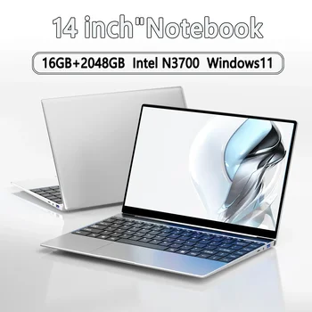 14.1 "Ultra Sottile Del Computer Portatile Intel N3700 16GB di RAM 2TB SSD Notebook Gamer 1920*1080 Display Ufficio Studio Computer PC Windows 11 Pro 1