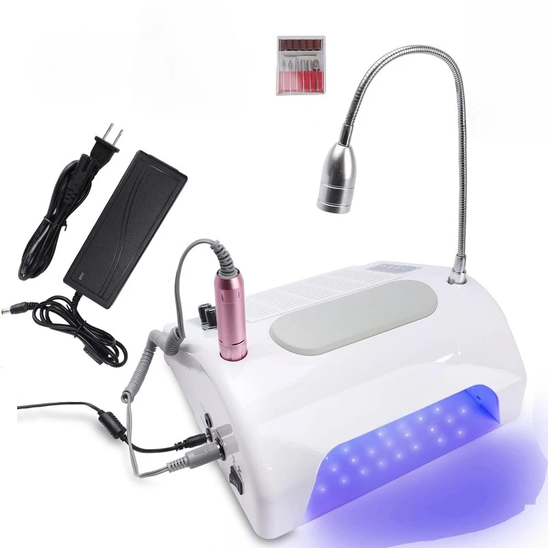 5 in 1 Nail Dust Collector for Acrylic Nails Light Electric Nail Drill Machine 30000rpm UV LED Nail Lamp for Gel Nails Polish 3