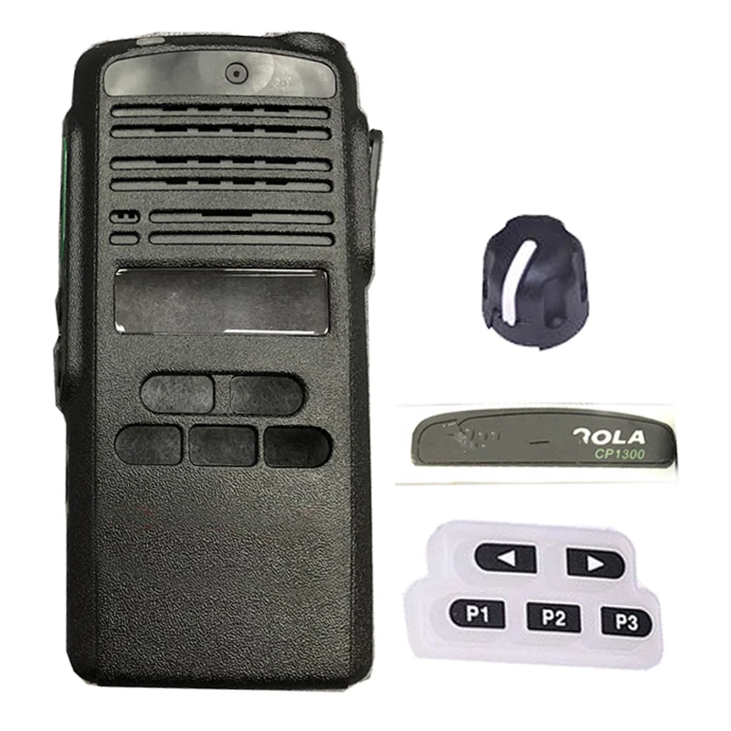 Set Front Panel Cover Case Housing Shell with Volume Knobs Keypads Repair Kits for Motorola CP1300 CP1308 Radio Walkie Talkie front panel cover case housing shell for motorola xir p6600 dep550 dp2400 xpr3300 radio walkie talkie