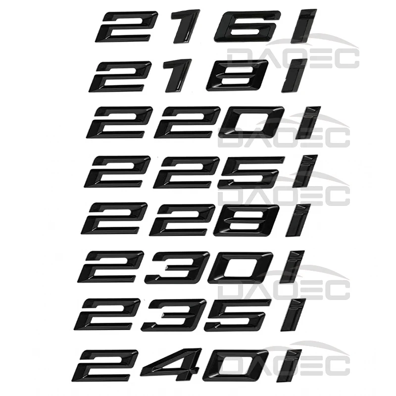

Car Trunk ABS Chrome Letters Badge Emblem Decal Sticker For BMW 2 Series 216i 218i 220i 225i 228i 230i 235i 240i F22 F23 F45 F46