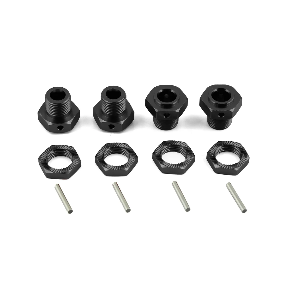 

For ARRMA 1/8 4S KRATON OUTCAST Upgraded Wheel Hub 17mm Metal Bonder, Metal Refitting and Upgrading Parts,Black