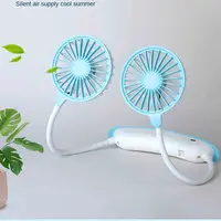 Été paresseux sport charge cou ventilateur suspendu Mini cou suspendu ventilateur mains USB tour de cou ventilateur pour sport bureau à domicile voyage en plein air 4