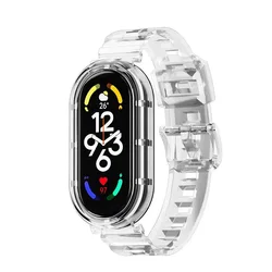 Clear TPU Soft Strap Sport Fitness Wristband - Sweatproof & Durable Smartwatch Accessory (Transparent)