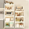 Multifunctional Floor Kitchen Cabinets Rack Cupboard Simple Kitchen Cabinet Locker Multi-layer Storage Cabinet with Door Rack U 1