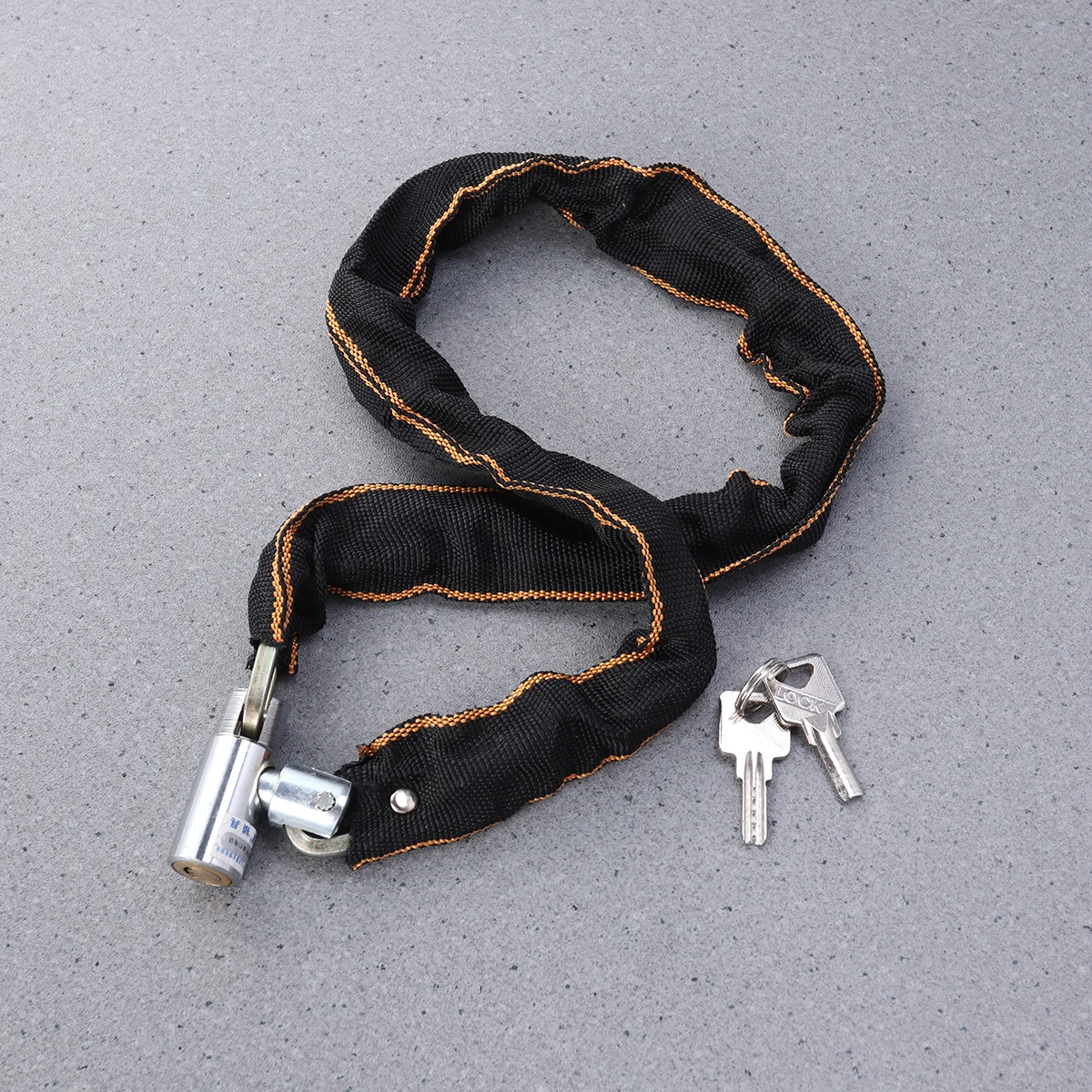 

80CM Cable Lock Heavy Duty Braided Stainless Steel Cable Lock for Outdoor Cycling Security (Black)