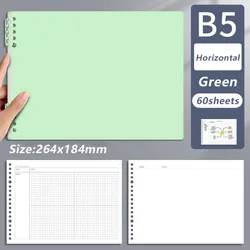 Enhanced B5 Mind Map Loose - Leaf Notebook with Detachable Pages - Ideal for Note Taking and Journaling (Green)