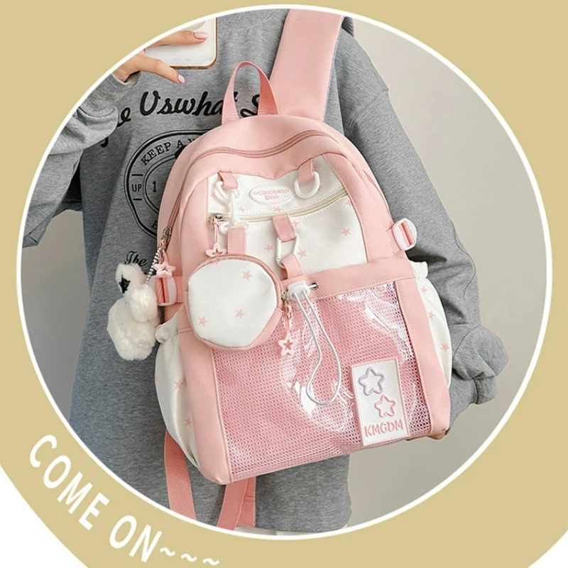 Zaini Carini e Belli per Ragazze Coreane, Borse Ulzzang Ita con Cartoni Animati alla Moda, Zaini Casual da Donna Stile Harajuku - immagine 4