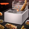 10L Stainless Steel Commercial Electric Deep Fryer Stove Single Cylinder Smokeless Chicken Dough French Fries Frying Machine 2