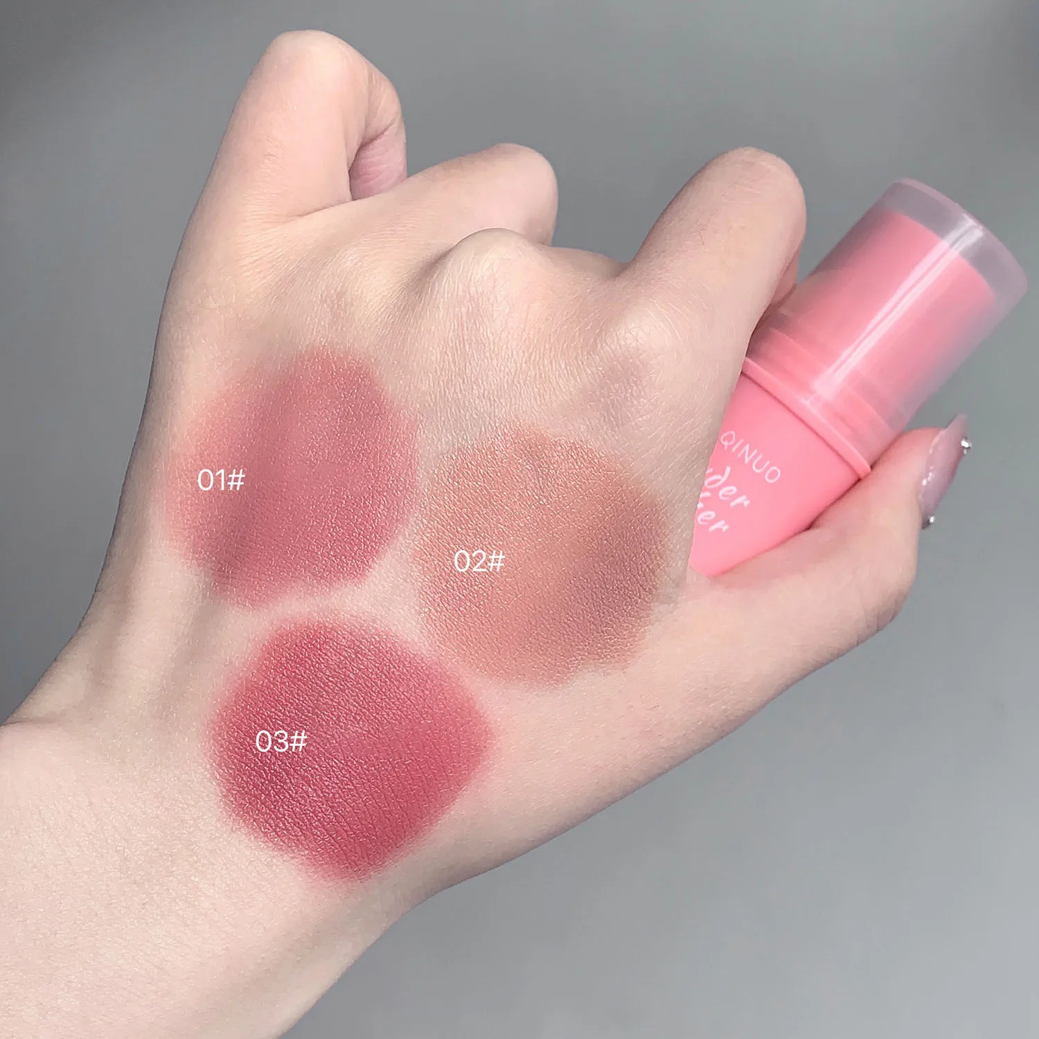 Smoky Rose Blusher Stick Cream Smooth Cheek Tint Monochrome Nude Blush Natural Matte Pink Apricot Face Rouge Contour Makeup 6