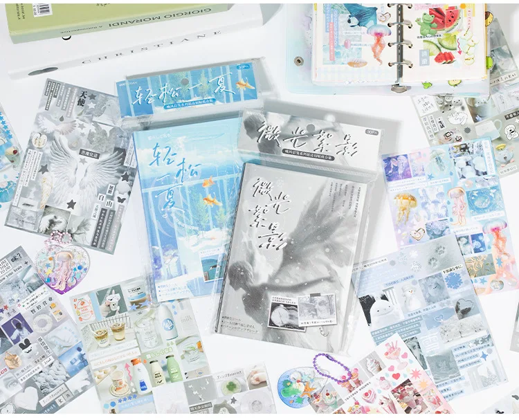Mr. Paper 30 Stück Vintage-Stickerbuch im japanischen Stil, Abendbrise, Briefpapier, geschnittene Filmaufkleber, DIY-Handbuch, Collage-Tablet – Detail 16