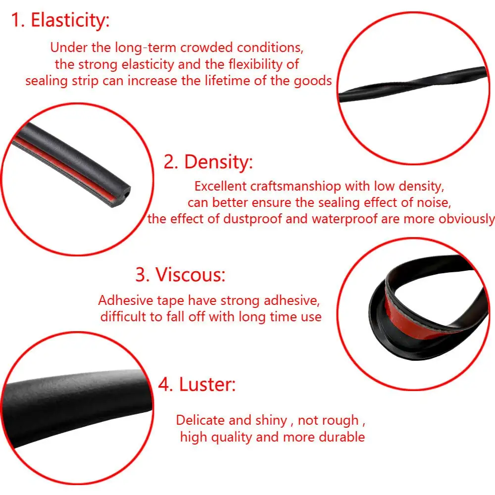 Car Door Anti Collision Strip U Type for Car Door Protection