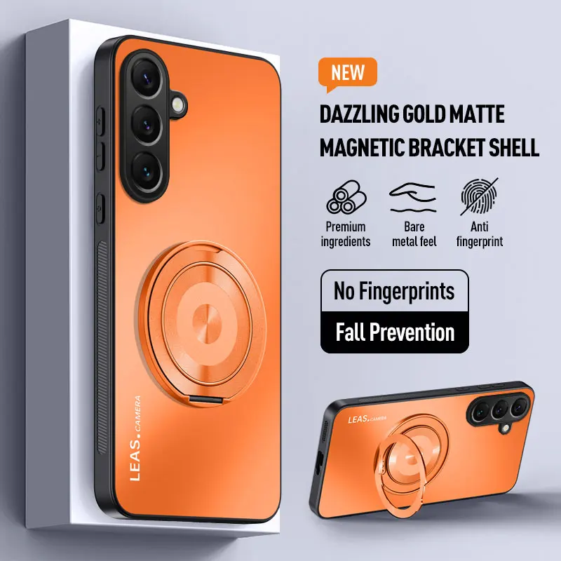 Magnetic Ring Stand Phone Case with Enhanced Protection