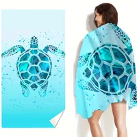 Oversized Quick-Dry Microfiber Beach Towel  Lightweight & Super Absorbent | Stylish Sea Turtle Design 2
