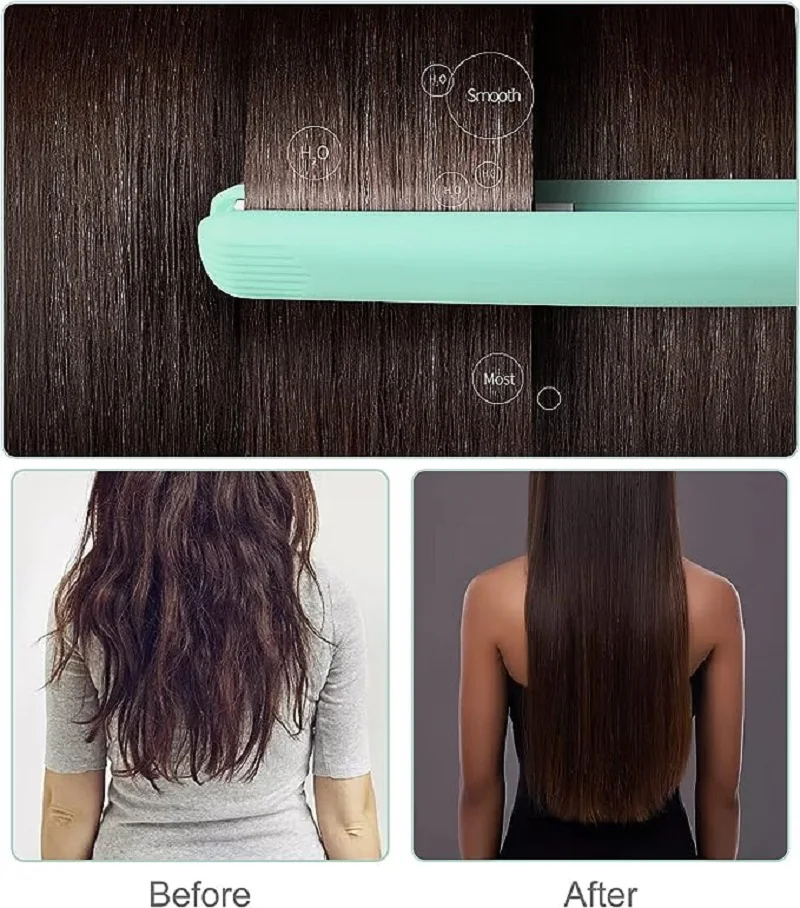 Mini Flat Iron For Travel Hair Straightener Small Portable Straightening Iron Ceramic Women Men Quick Easy Short Hair Styling 2