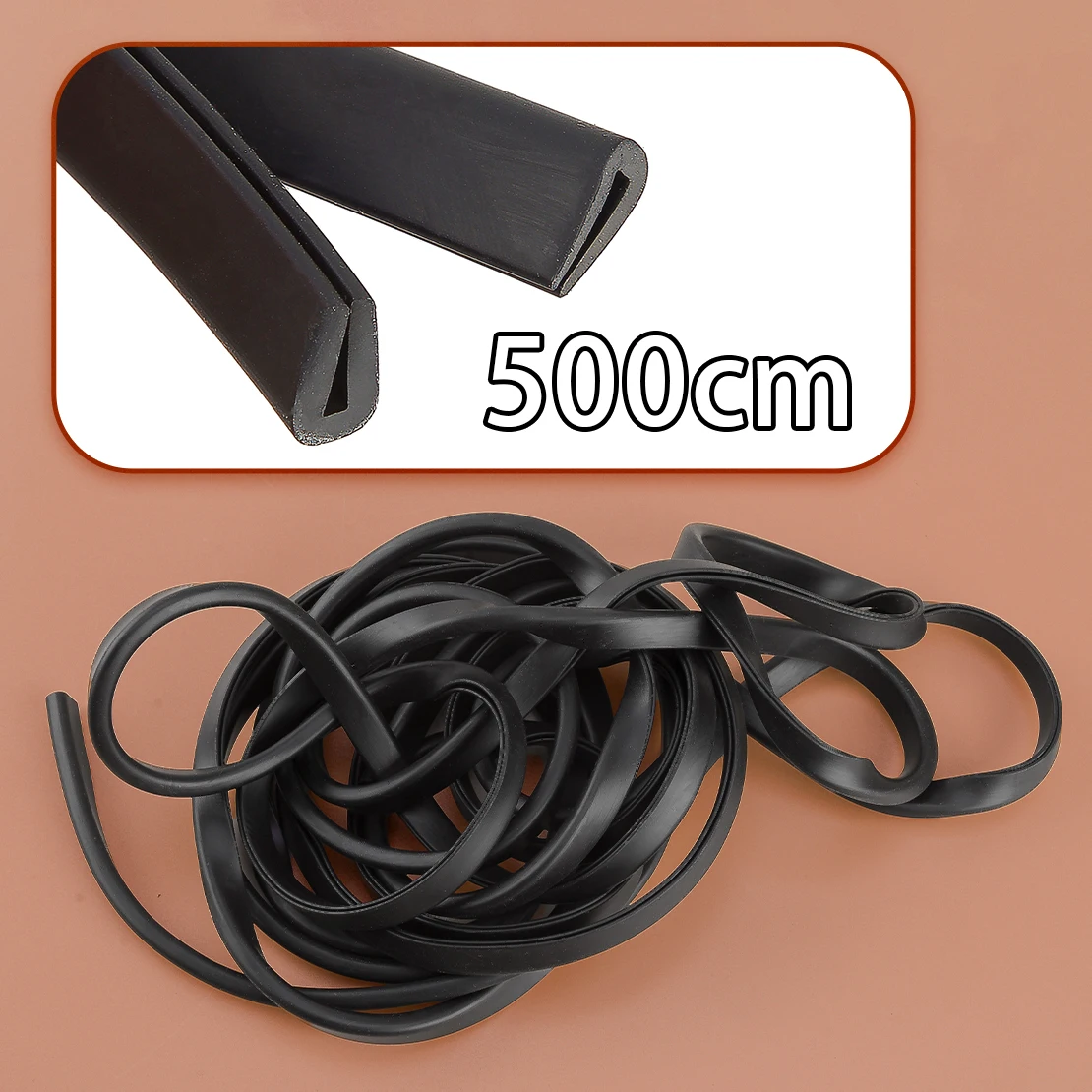 Gomma Nera 5M/16Ft Guarnizione Striscia Bordo Protezione Modanatura Trim Universale A Forma Di U Per Auto Cofano Motore Porta Tronco Rimorchio Barca
