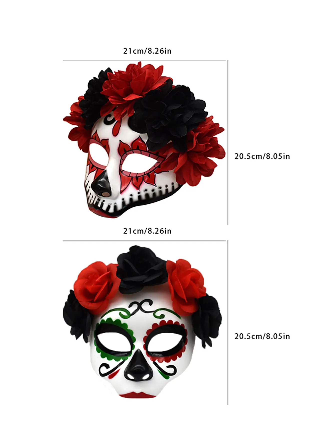 2pcs red and green