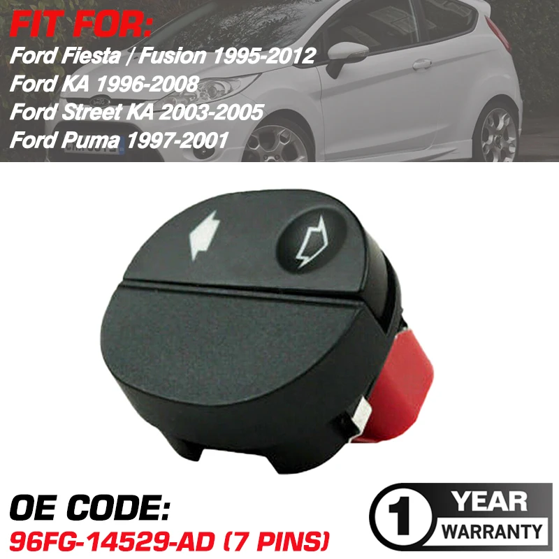 Pannello Principale Dell'Interruttore Dell'Alzacristallo Elettrico Per Ford Fiesta Fusion 1995-2012 Ford Street Ka 2003-2005 Ford Puma 1997-2001