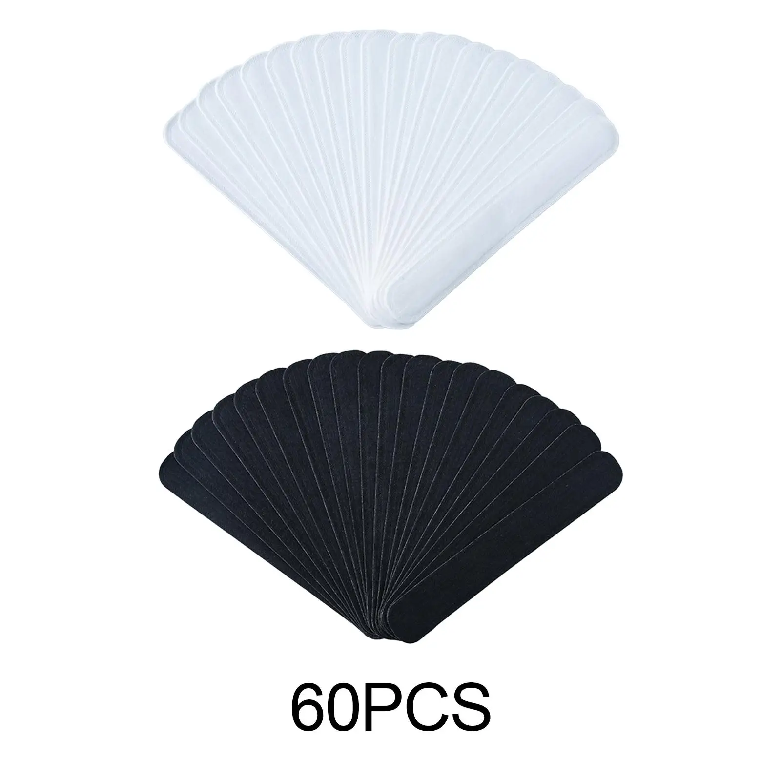 60 Pieces Hat Sweat Liner Disposable Sweat Absorber Skin Friendly Self Adhesive for Hats and Collar Absorbent Pad