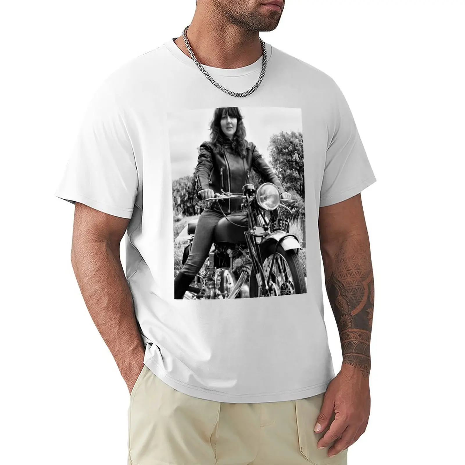 

Girl on a Motorcycle T-Shirt korean fashion customized t shirts Men's t shirts