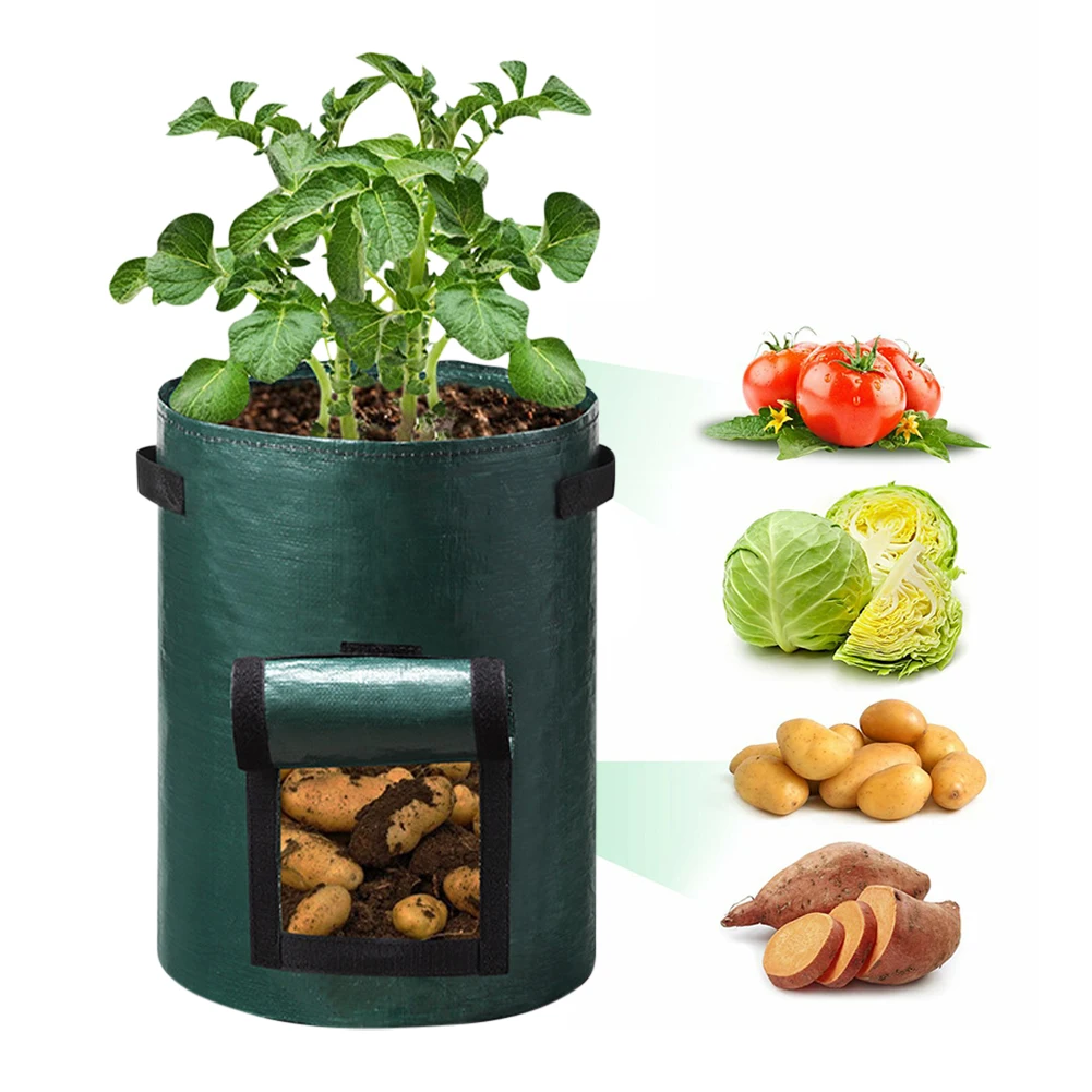 Home Thickened Potato Grow Bag PE Vegetable Grow Bags Home Garden Supplies  Vegetable Onion Plant Bag Outdoor Garden Pots - AliExpress