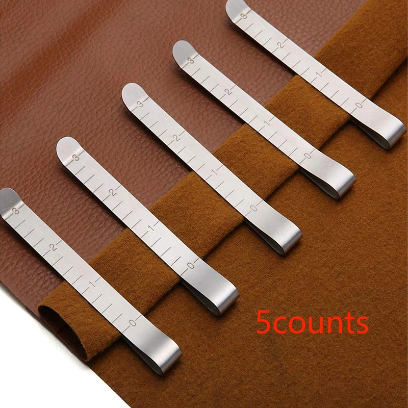 Sewing Clips 5 Pieces/sleeve Stainless Steel Hemming 3 Inch Measuring Tape Quilting Supplies