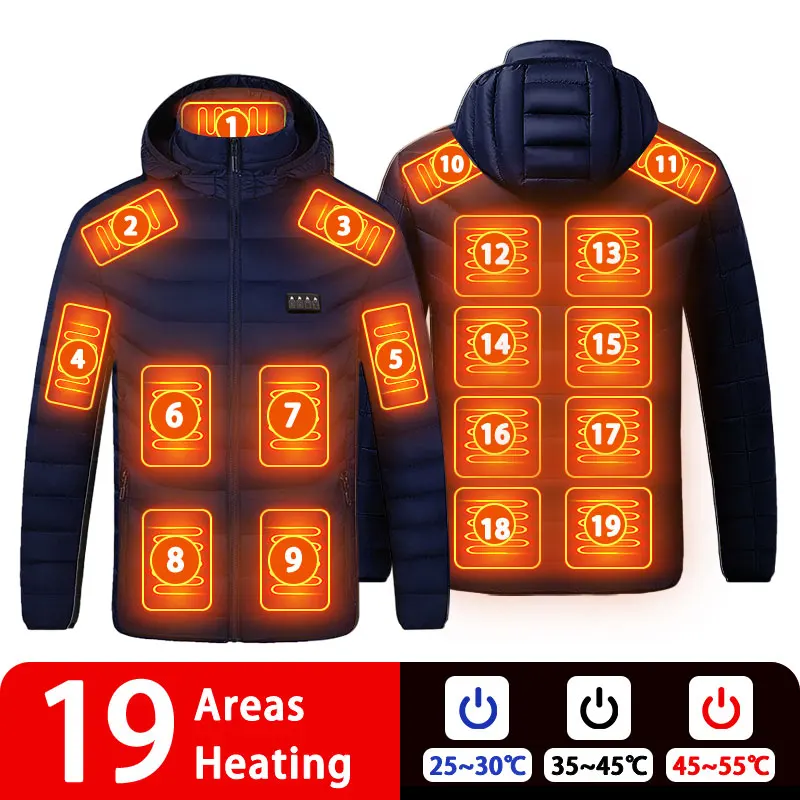 thumbnail image 1 of 9/19 Áreas Chaqueta Calefactable Chaleco Cálido para Mujer USB Chaqueta Calefactora para Hombre Chalecos Calefactables Abrigo Caza Senderismo Camping Otoño Invierno Hombre, 1 of 5
