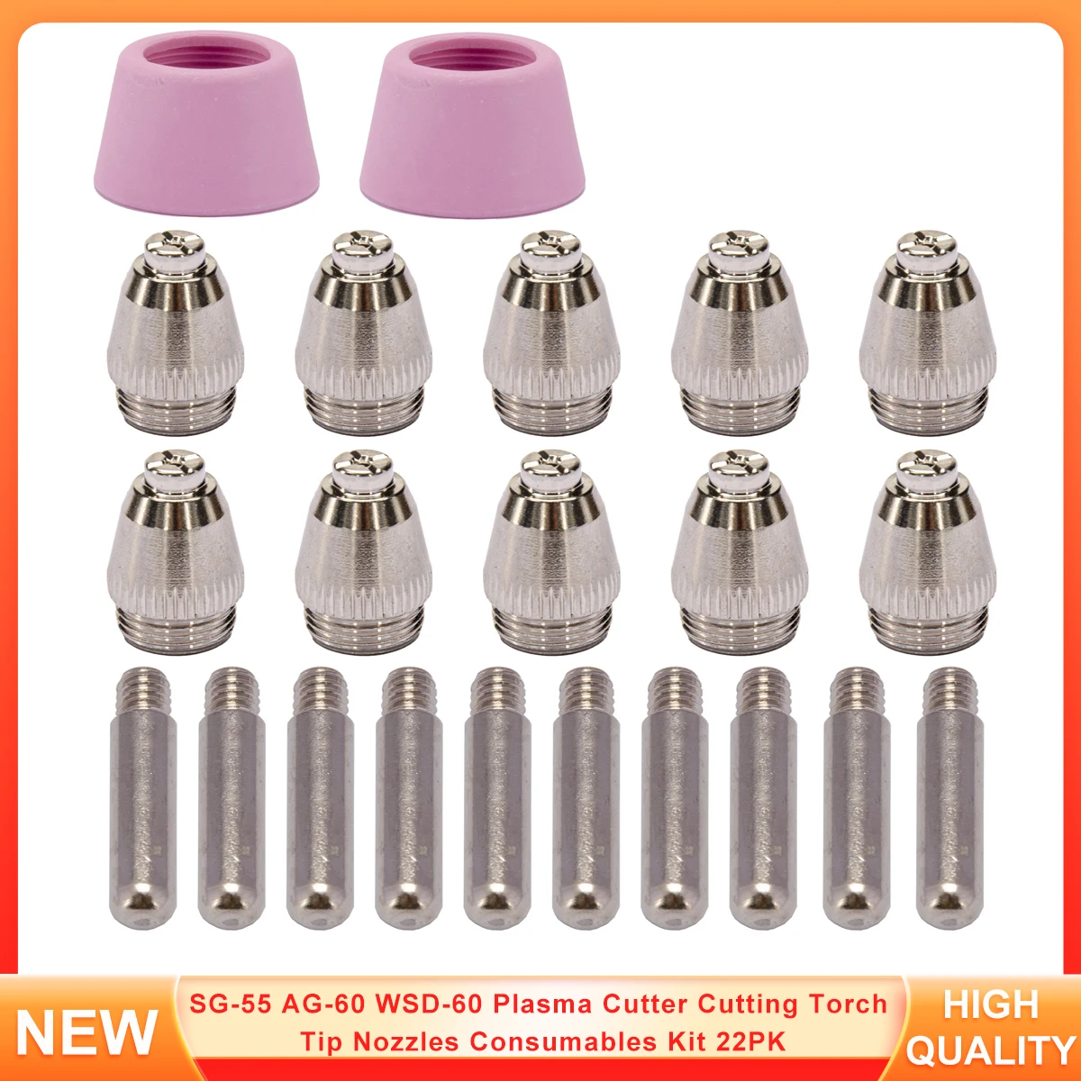 

SG-55 AG-60 WSD-60 Plasma Cutter Cutting Torch Tip Nozzles Consumables Kit 22PK