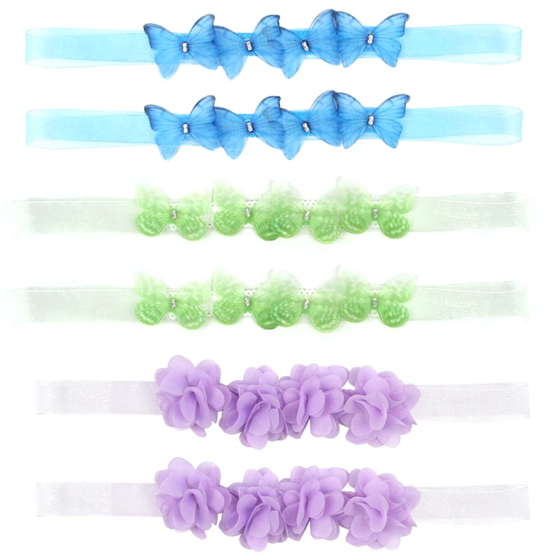 

10Pcs/Lot 2024 New Lace Baby Headband Girls Cute Petal Headband Baby Hijab Newborn Hair Accessories Gift