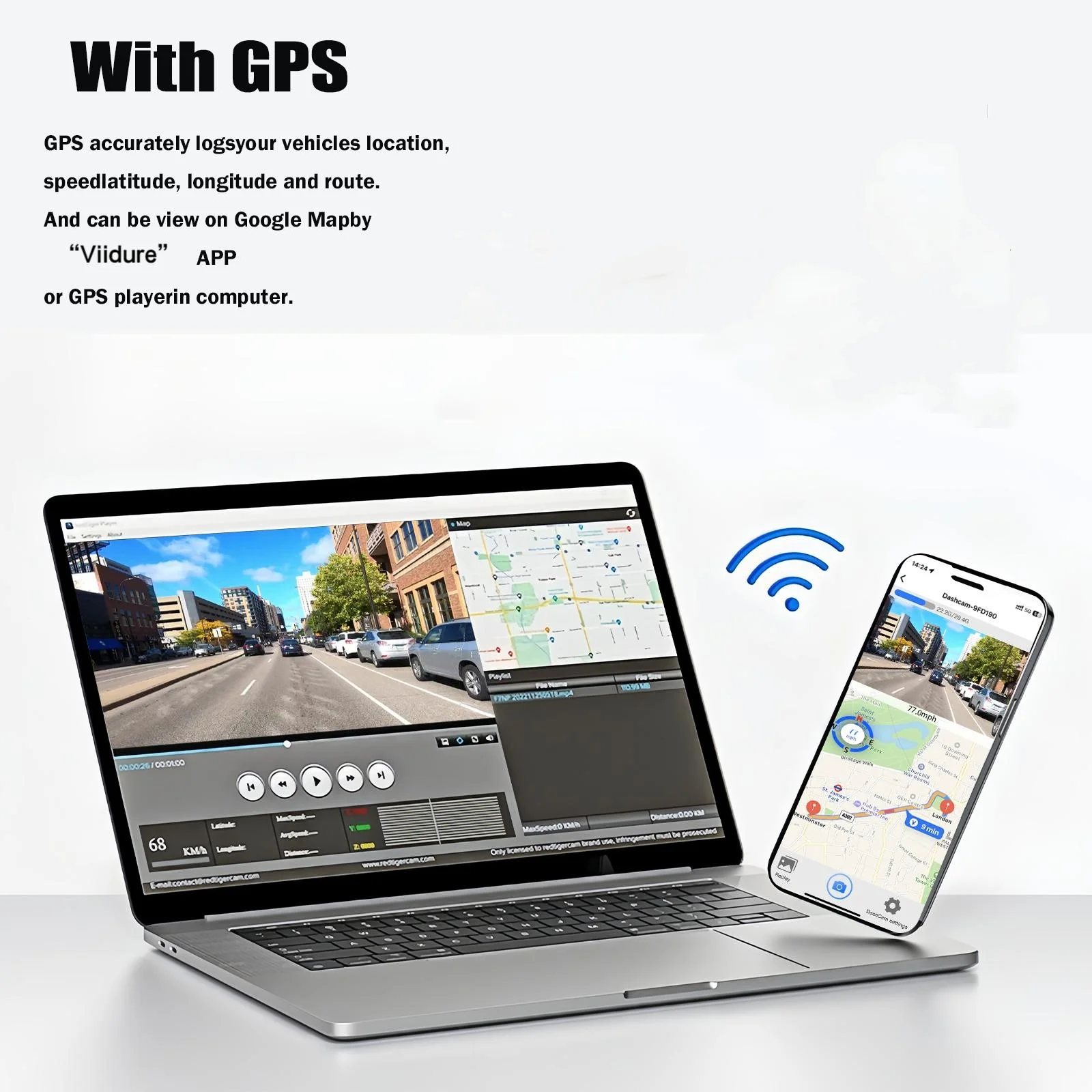 Description Picture 6 of itemAprilboy Dash Cam 4K GPS WIFI APP 24H Night Vision Dashcam Car Camera DVR Video Recorder Rear View Camera for Car Black Box