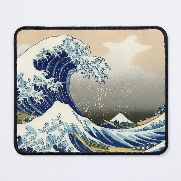 The Great Wave At Kanagawa Mouse Pad Desk Computer Printing Keyboard Gamer Play Anime Mat Pc Mens Table Gaming Carpet Mousepad