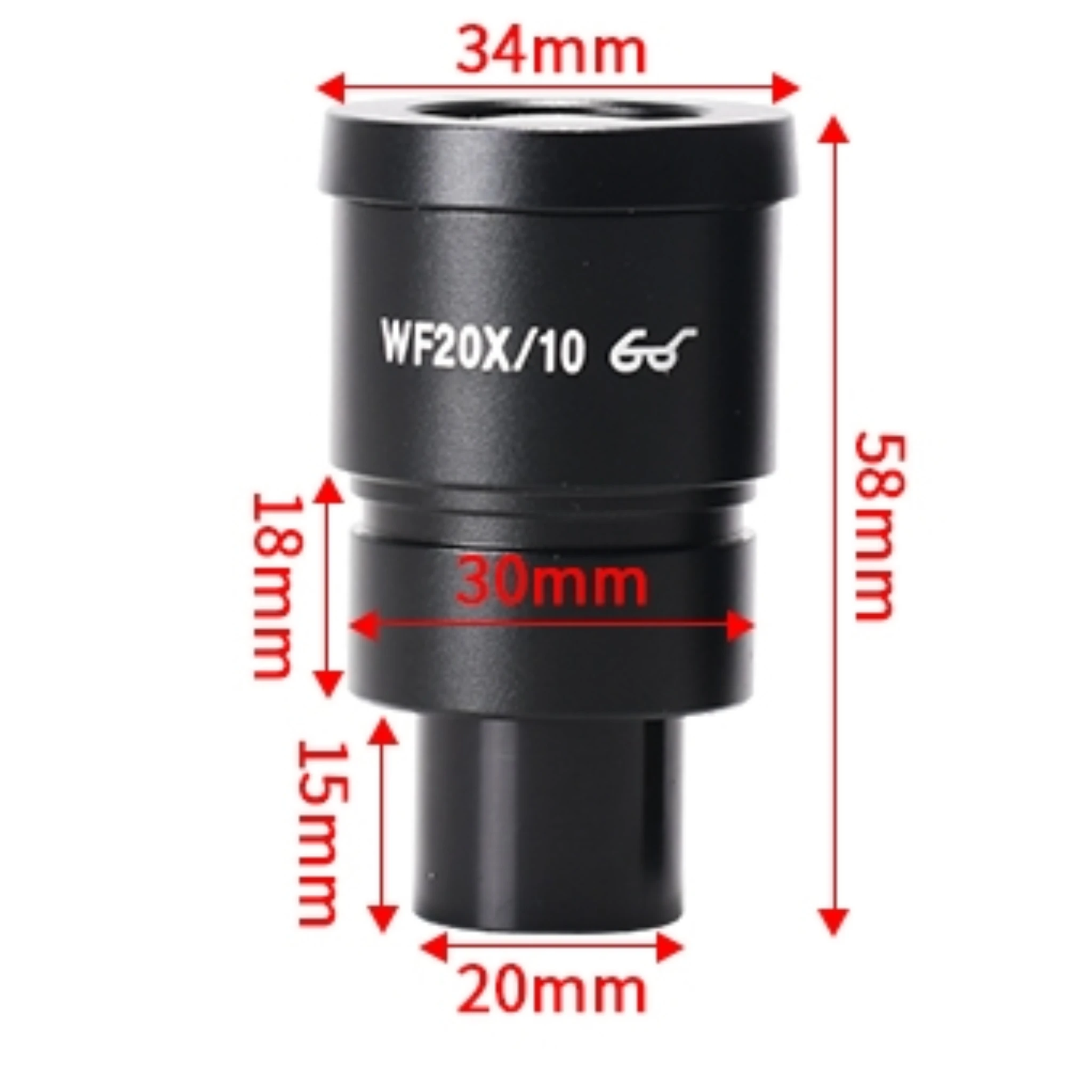 RF4 1 Pair Of 20X Professional Stereo Microscope, Binocular Triocular Polar Field Eyepiece 3