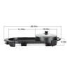 Multi-Functional Smokeless Shabu Pot & Griddle with Oil Tank and 5 Files Temp Control for 2-12 People, Dual Temperature Control 2