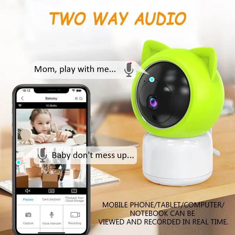 Remote Wireless Baby Monitor IR Night Vision 2-way Call Lullaby Temperature Monitor Video Nanny Radio Baby Camera
