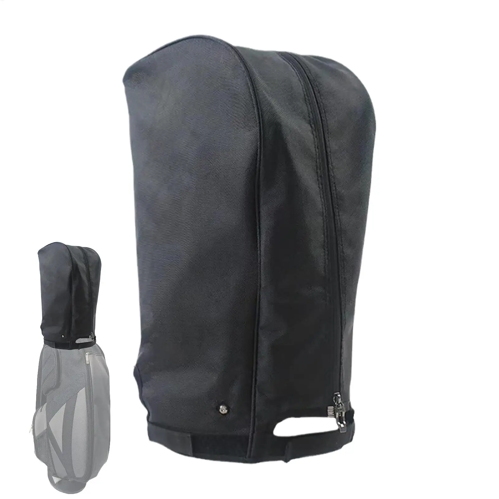 Black Golf Bag Rain Cover Waterproof Golf Bag Cover Hood for Men Women Golf Bag Rain Cover Hood Universal 1680D Nylon